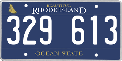 RI license plate 329613