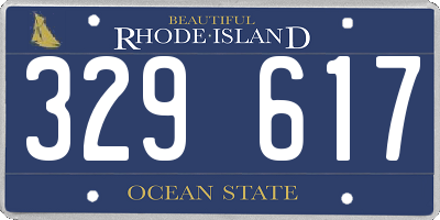 RI license plate 329617