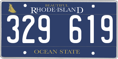 RI license plate 329619