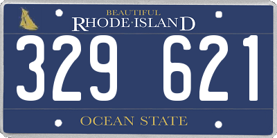 RI license plate 329621
