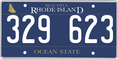 RI license plate 329623