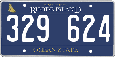 RI license plate 329624