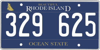 RI license plate 329625