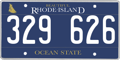 RI license plate 329626