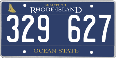 RI license plate 329627