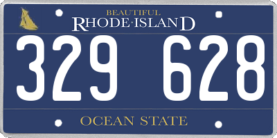 RI license plate 329628