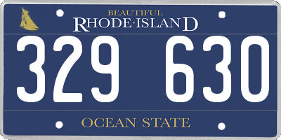 RI license plate 329630