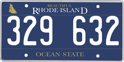 RI license plate 329632