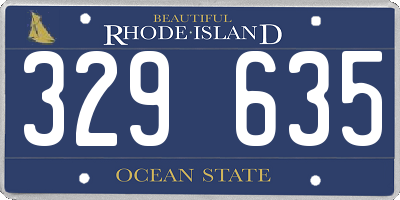 RI license plate 329635