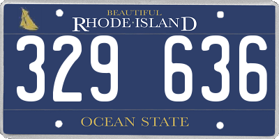 RI license plate 329636