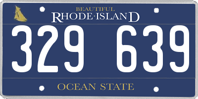 RI license plate 329639