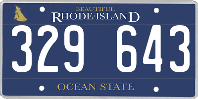RI license plate 329643