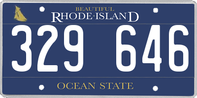 RI license plate 329646