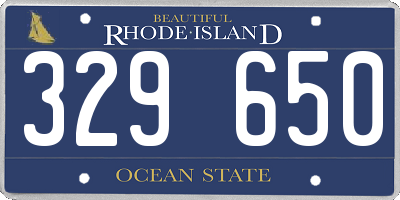 RI license plate 329650