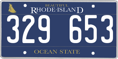 RI license plate 329653