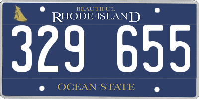 RI license plate 329655
