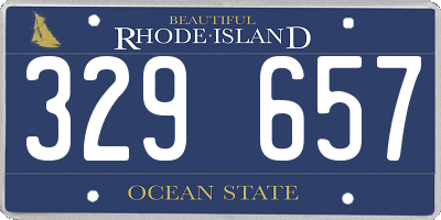 RI license plate 329657
