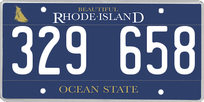 RI license plate 329658