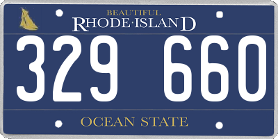 RI license plate 329660