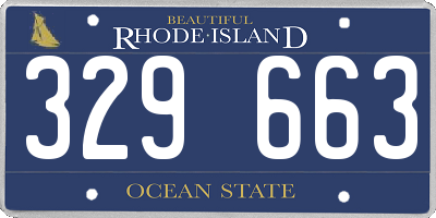 RI license plate 329663