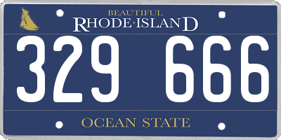 RI license plate 329666