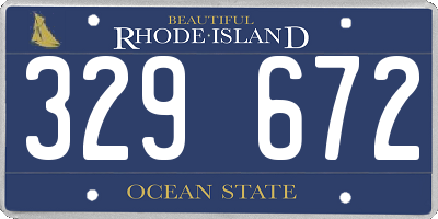 RI license plate 329672
