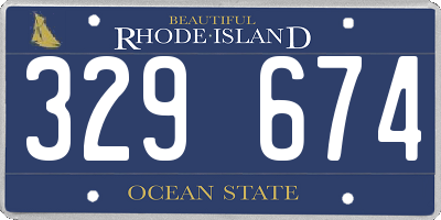 RI license plate 329674