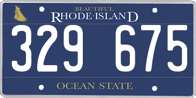 RI license plate 329675