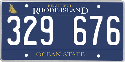 RI license plate 329676