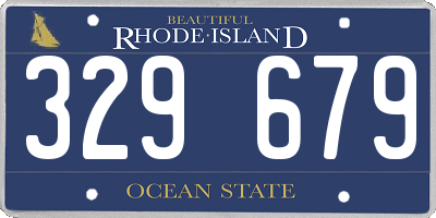 RI license plate 329679