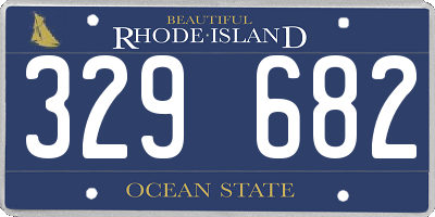RI license plate 329682