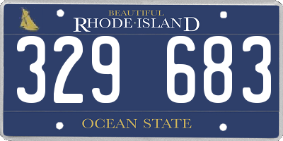 RI license plate 329683