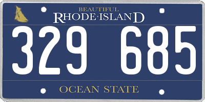 RI license plate 329685