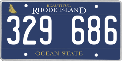 RI license plate 329686