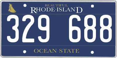 RI license plate 329688