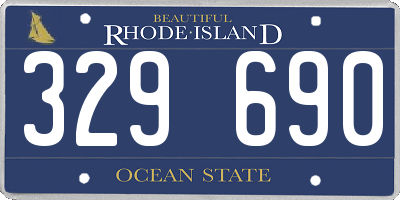 RI license plate 329690