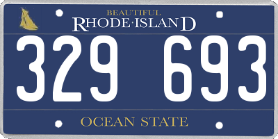RI license plate 329693