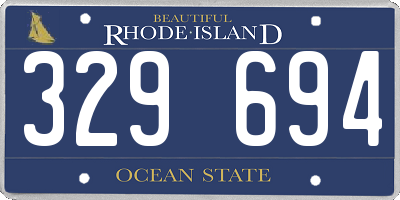 RI license plate 329694