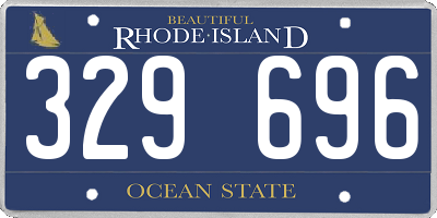 RI license plate 329696