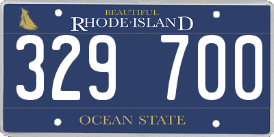 RI license plate 329700