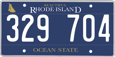 RI license plate 329704