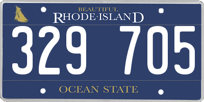RI license plate 329705