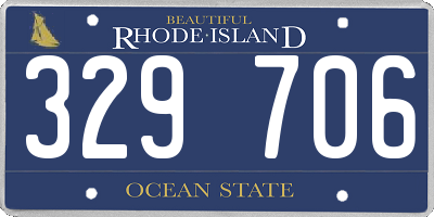 RI license plate 329706