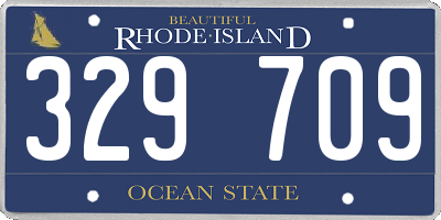 RI license plate 329709