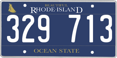 RI license plate 329713