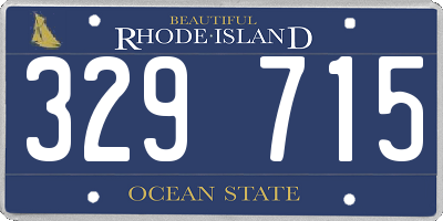 RI license plate 329715