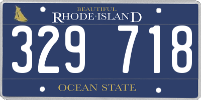 RI license plate 329718