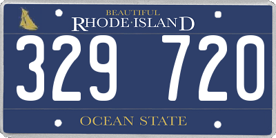 RI license plate 329720
