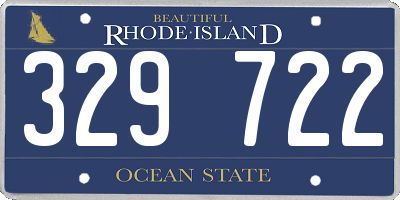 RI license plate 329722