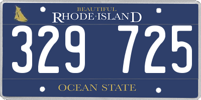 RI license plate 329725